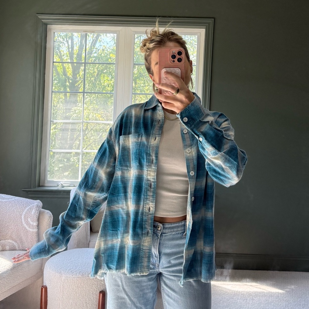 Urban Outfitters BDG Blue Plaid Shirt